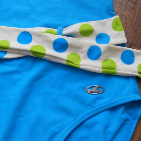 Women's L. Polka Dot Swimsuit & a Matching Cap - Picture 4 of 9